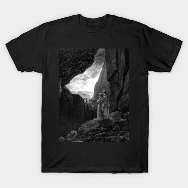 High Resolution Gustave Doré Illustration The Exit From Hell T-Shirt by tiokvadrat